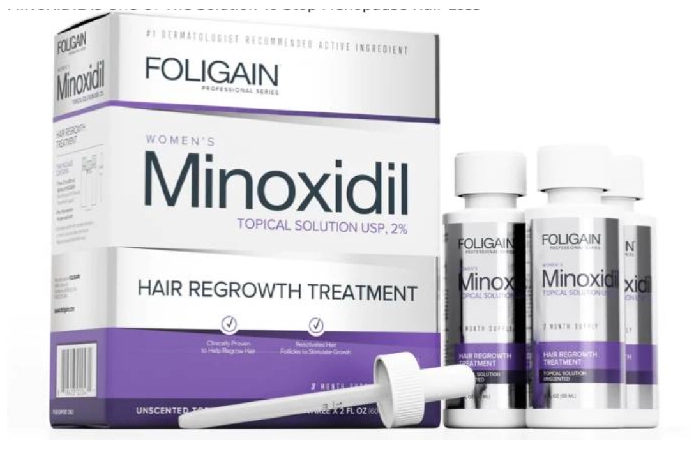 MINOXIDIL Is One Of The Solution To Stop Menopause Hair Loss